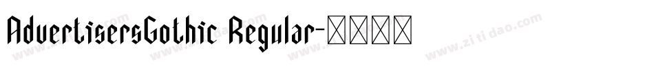 AdvertisersGothic Regular字体转换